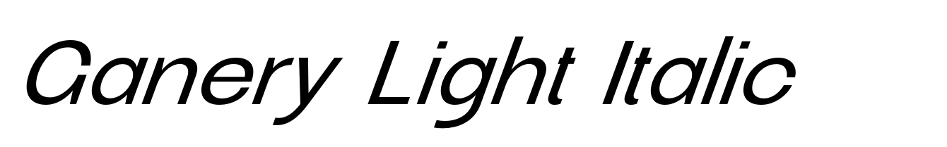 Ganery Light Italic